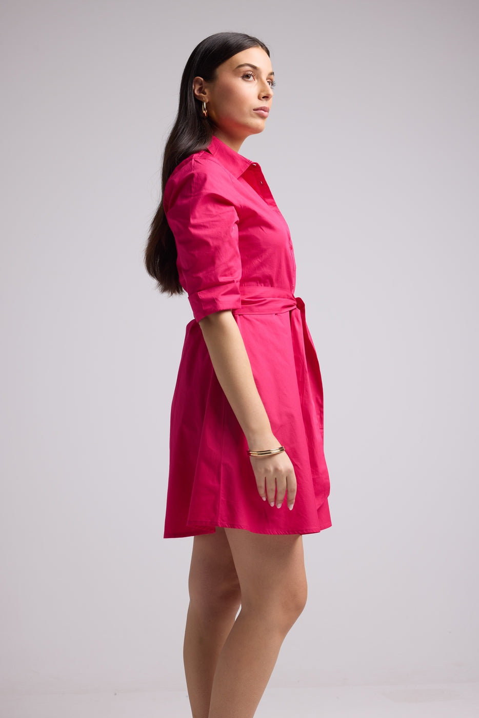 Short Dress - Biba Court Plain - Pink