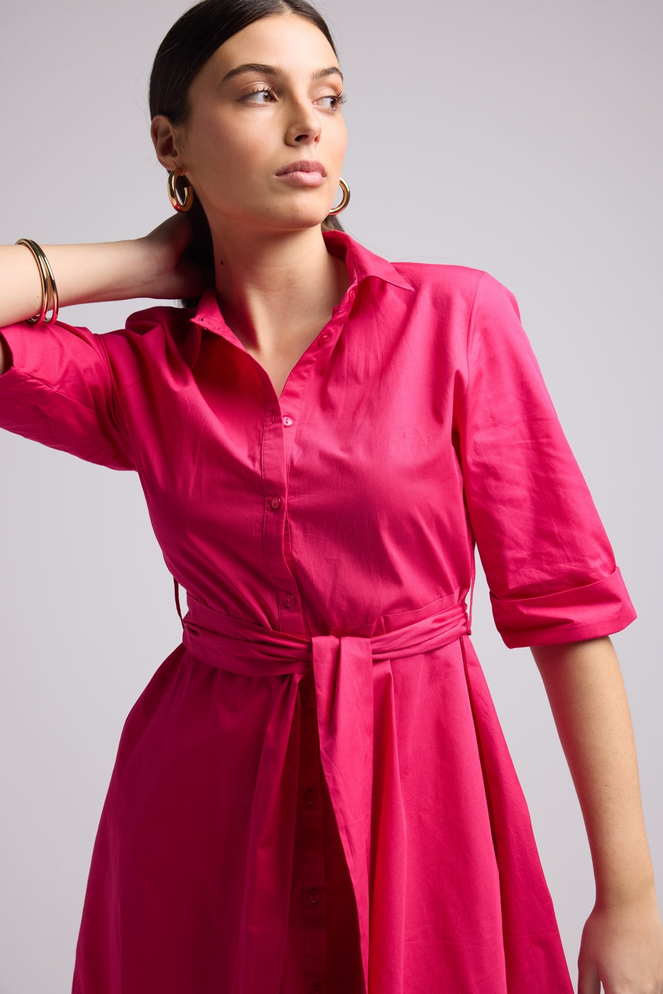Short Dress - Biba Court Plain - Pink