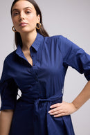 Short Dress - Biba Court Plain - Navy