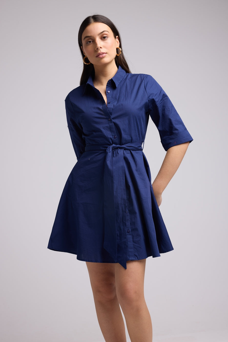 Robe Courte - Biba Court Uni - Navy