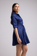 Short Dress - Biba Court Plain - Navy