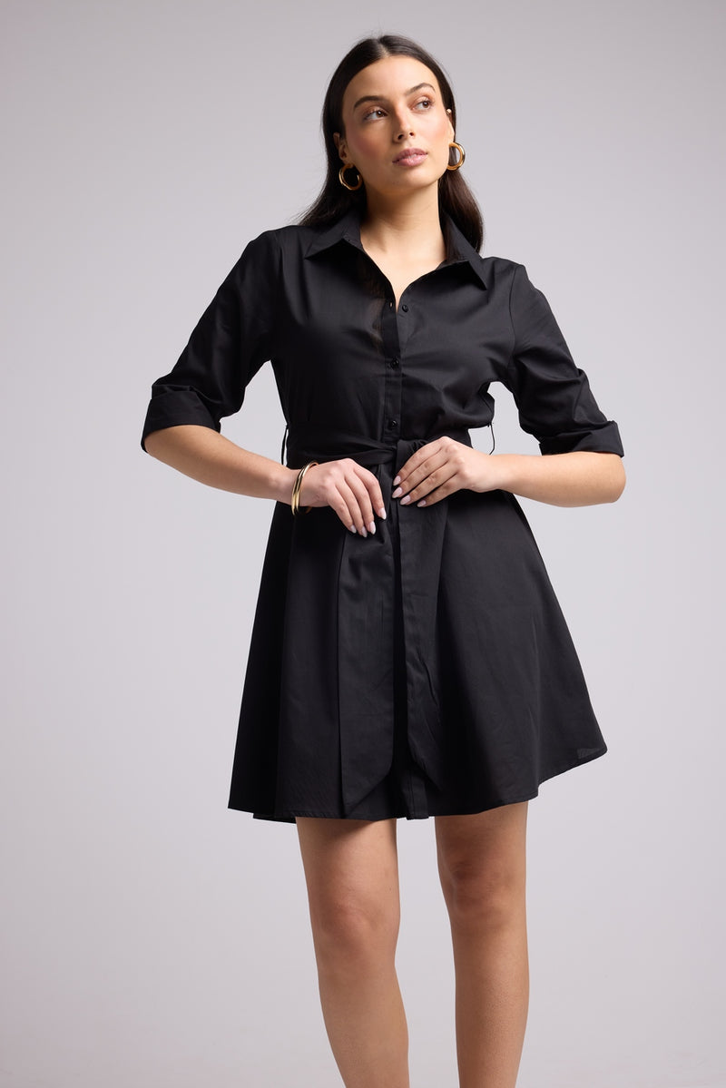 Vestido Corto - Biba Court Plain - Negro