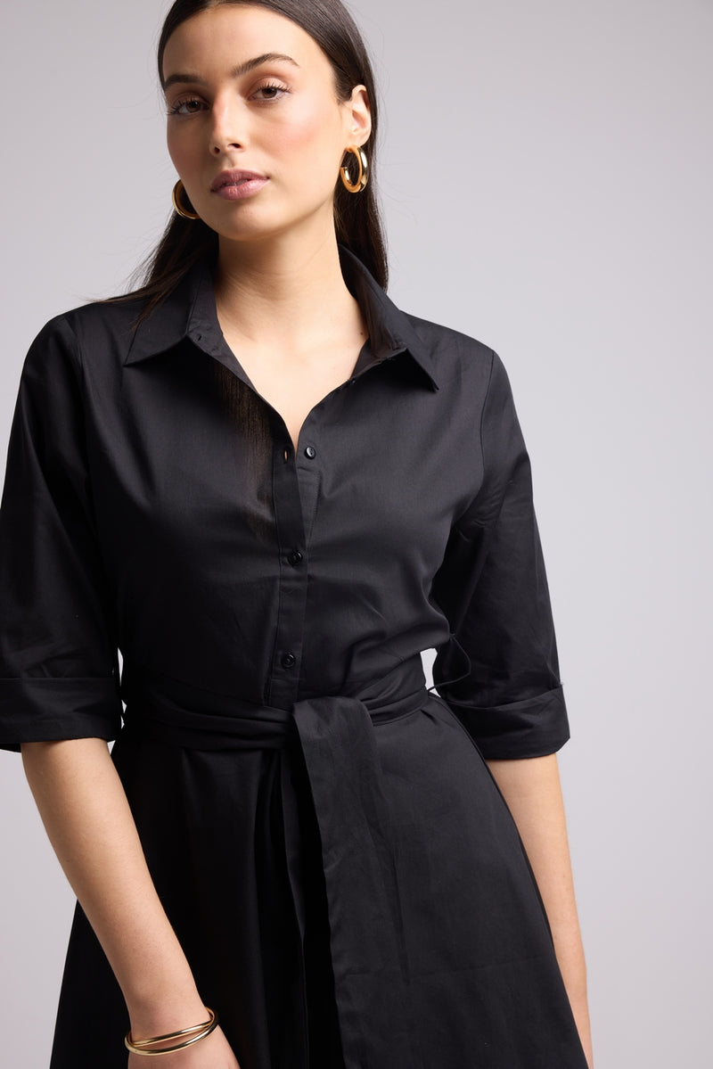 Vestido Corto - Biba Court Plain - Negro