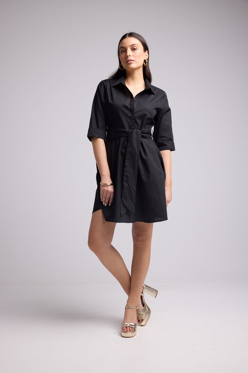 Vestido Corto - Biba Court Plain - Negro