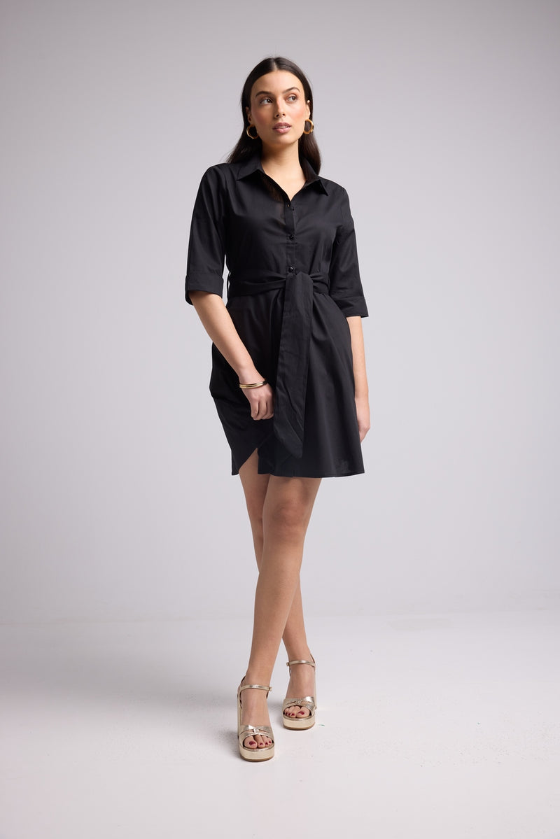 Vestido Corto - Biba Court Plain - Negro
