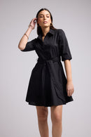 Vestido Corto - Biba Court Plain - Negro