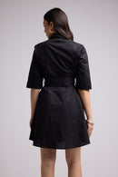 Vestido Corto - Biba Court Plain - Negro