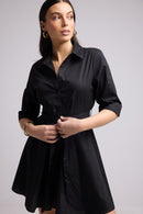 Vestido Corto - Biba Court Plain - Negro