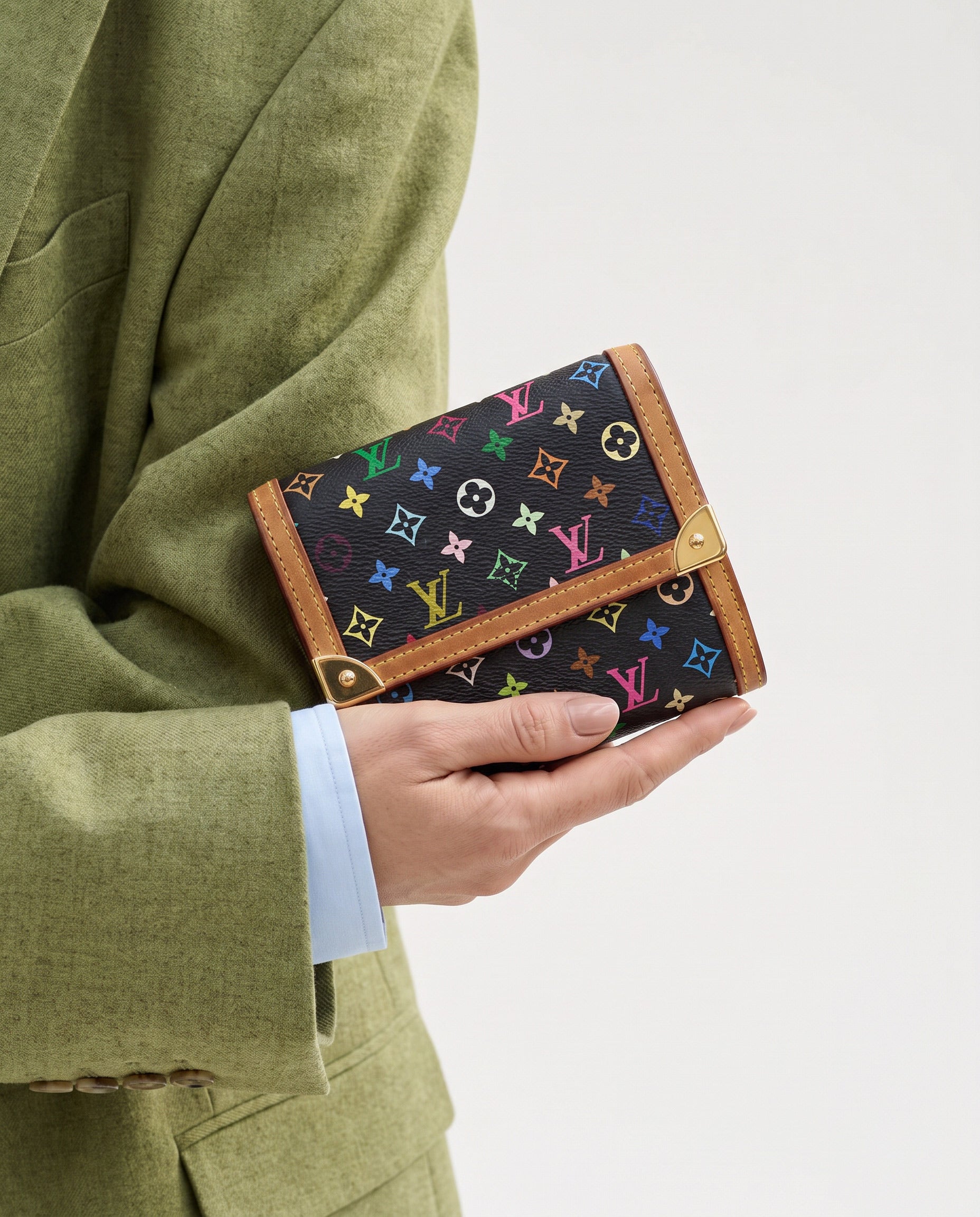 Cartera Louis Vuitton Murakami Multicolor Negra
