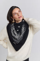 Grande Echarpe Bandana Presley - Noir & Blanc - Mixte
