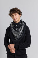Grande Echarpe Bandana Presley - Noir & Blanc - Mixte