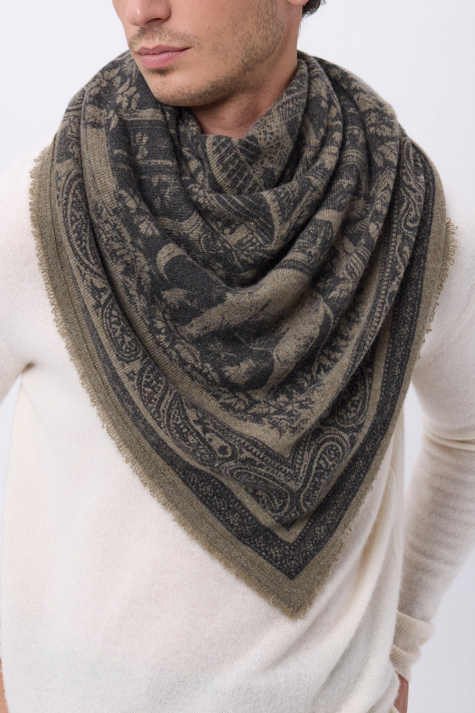 Bandana grande Grande Serre - Caqui jaspeado - Hombre