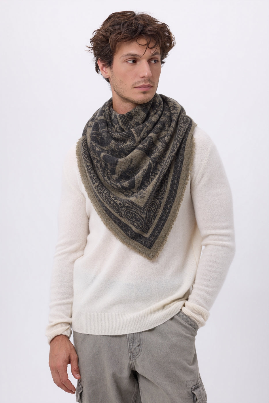 Bandana grande Grande Serre - Caqui jaspeado - Hombre