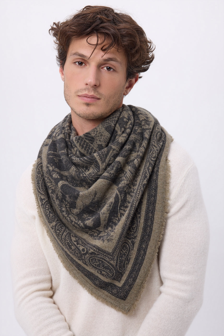 Bandana grande Grande Serre - Caqui jaspeado - Hombre