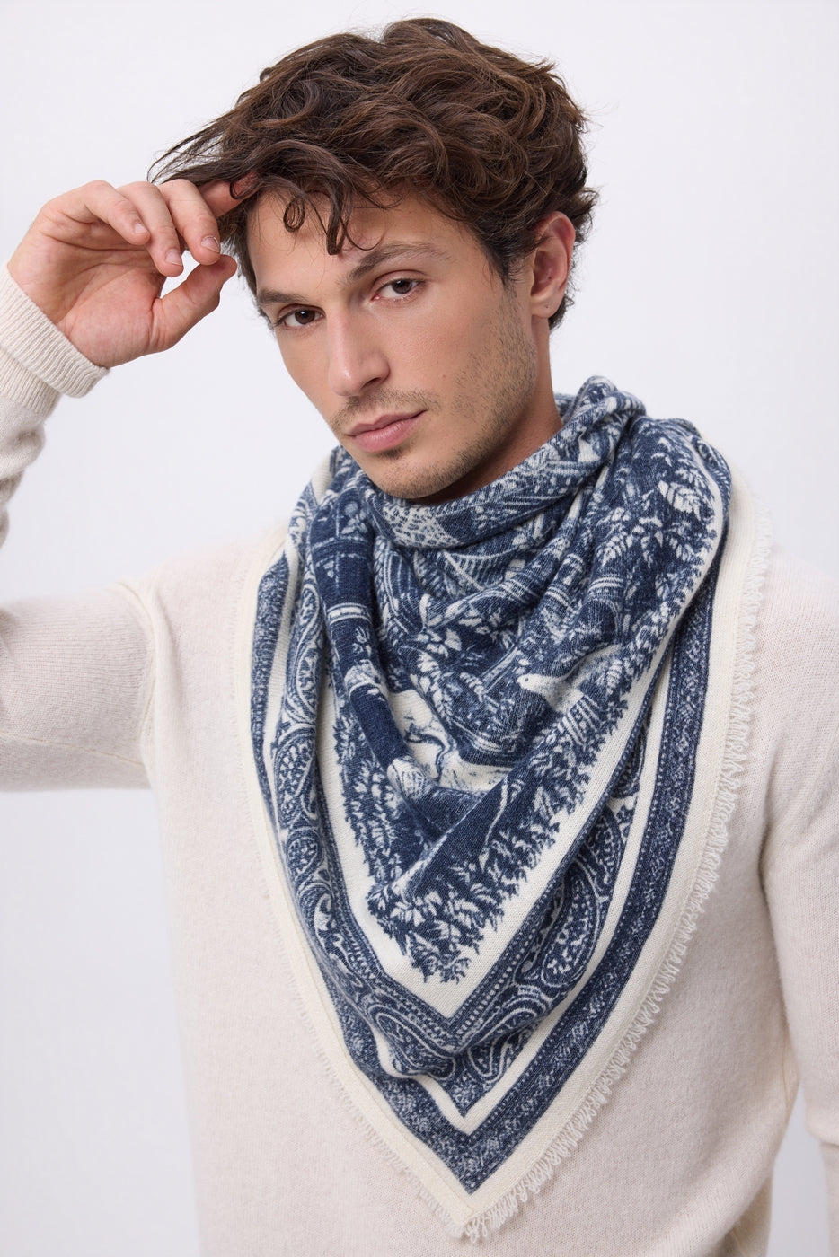 Bandana grande Grande Serre - Azul marino - Hombre
