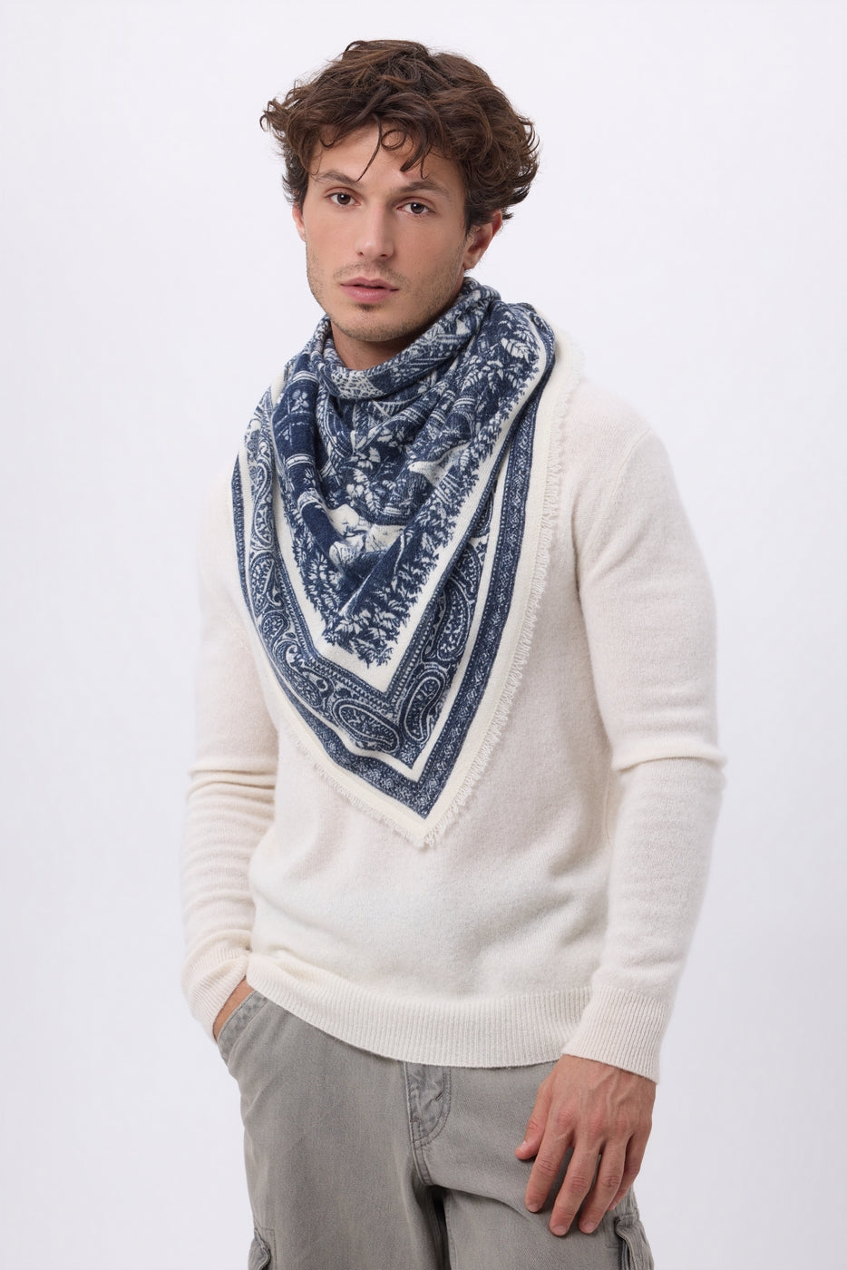Bandana grande Grande Serre - Azul marino - Hombre