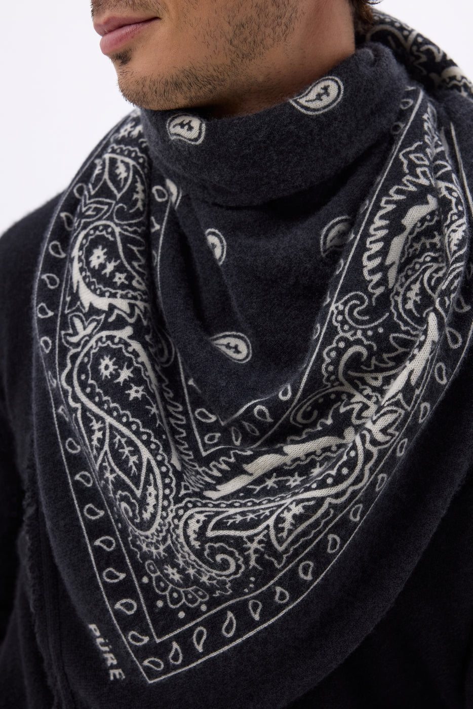 Bandana grande Presley - Negro Blanco - Hombre
