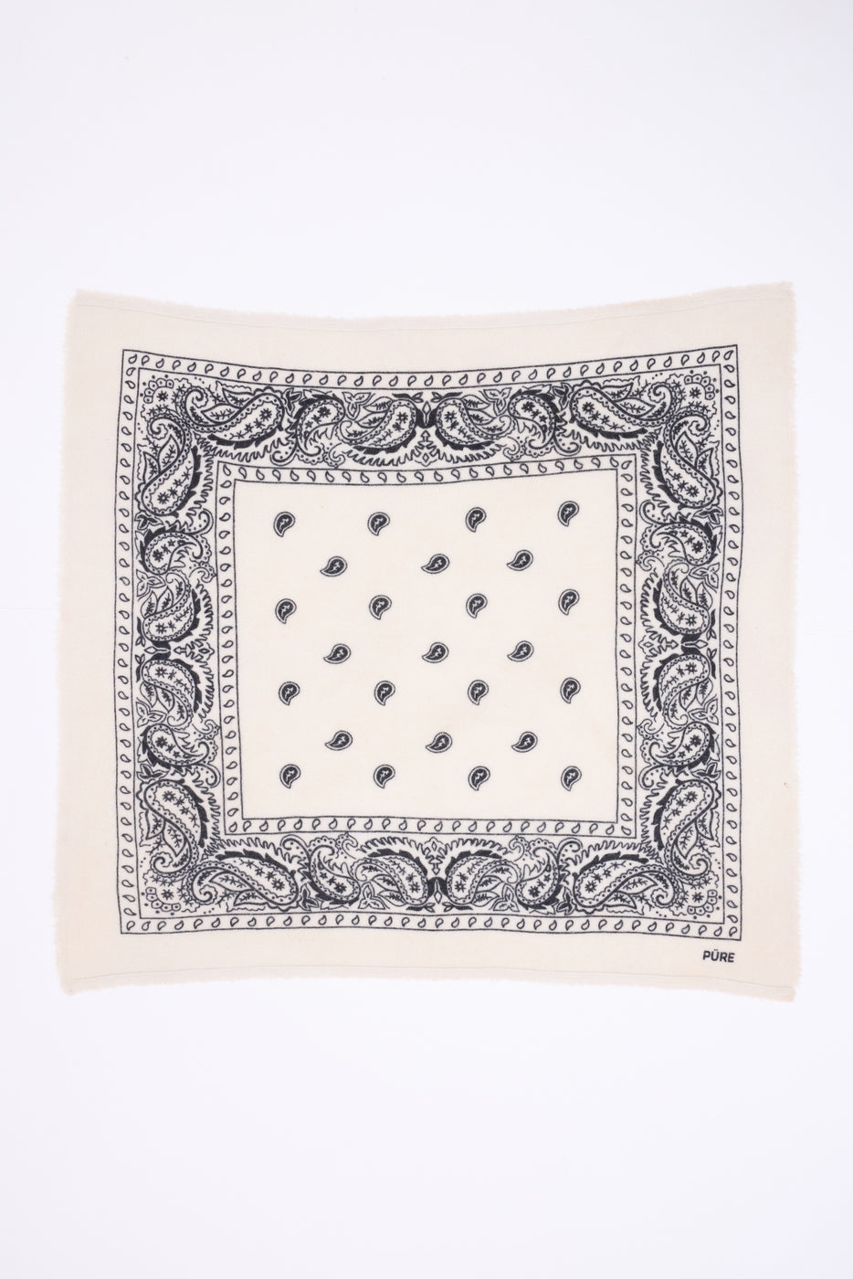 Gran bandana Presley - Blanco negro - Hombre