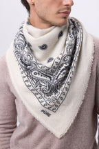 Gran bandana Presley - Blanco negro - Hombre