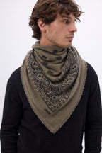 Bandana grande Presley - Caqui jaspeado negro - Hombre