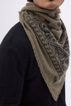 Bandana grande Presley - Caqui jaspeado negro - Hombre