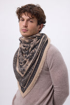 Bandana grande Toile De Jouy - Beige crema - Hombre