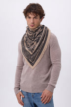 Bandana grande Toile De Jouy - Beige crema - Hombre