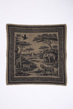 Grand Bandana Toile De Jouy - Khaki Chine - Femme