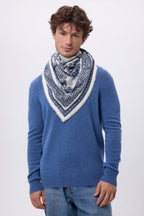 Bandana grande Toile de Jouy - Azul marino - Hombre