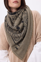 Grand Bandana Zodiac - Khaki Chine - Femme