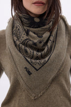 Grand Bandana Zodiac - Khaki Chine - Femme