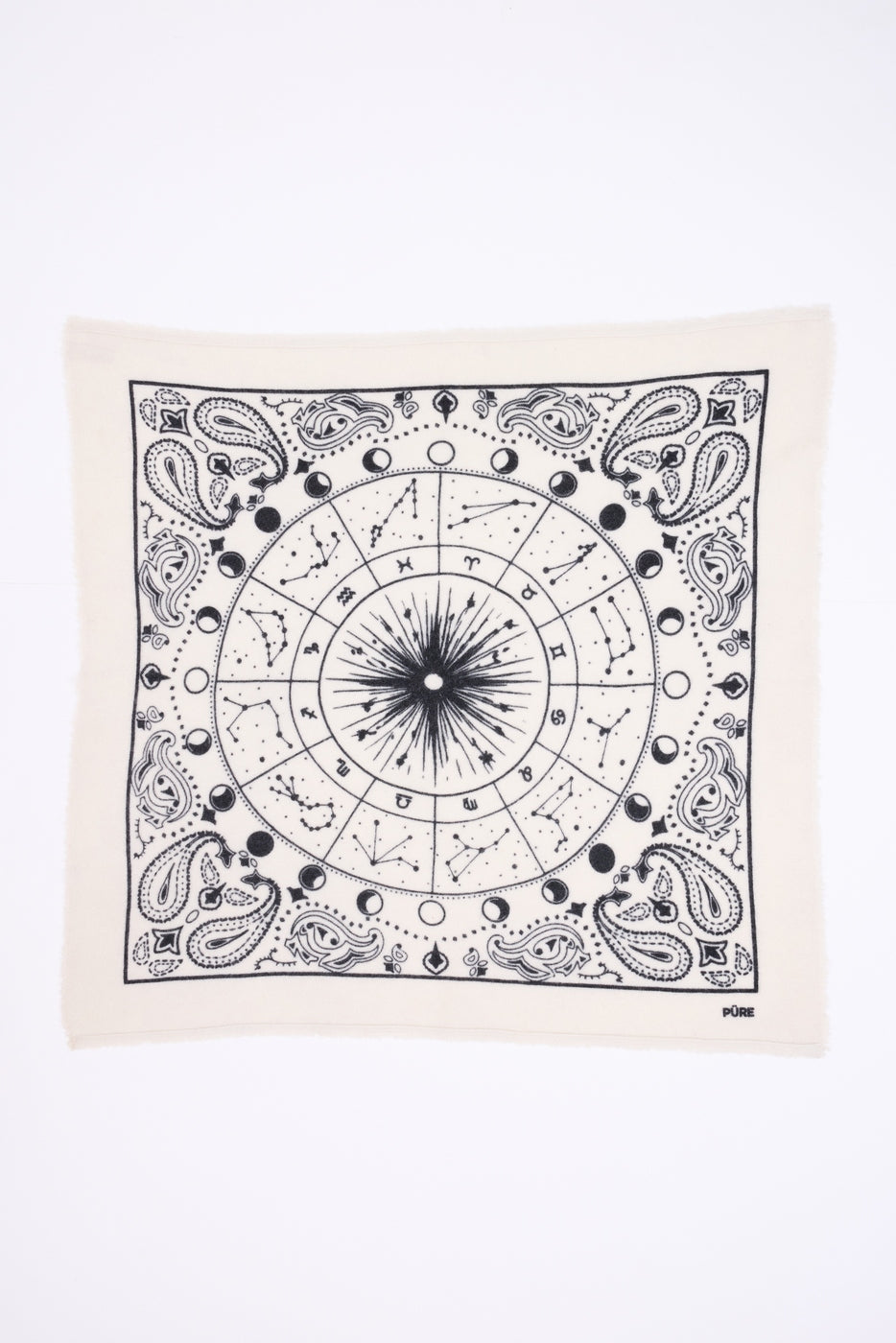 Grand Bandana Zodiac - Blanc - Homme