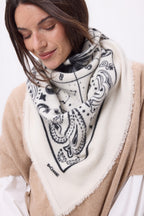 Large Zodiac Bandana - White - Women