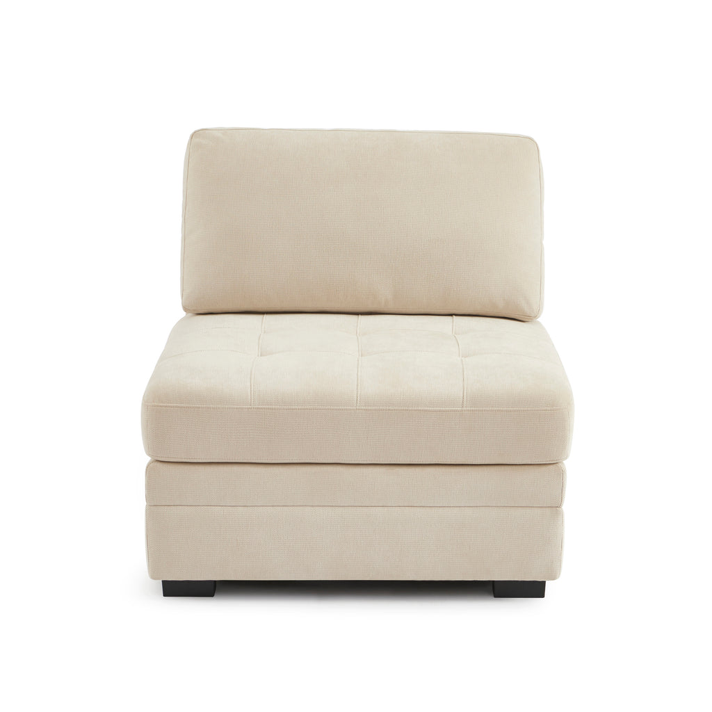 Billie - Butaca Modular 1 Plaza - Tejido Chenilla - Beige