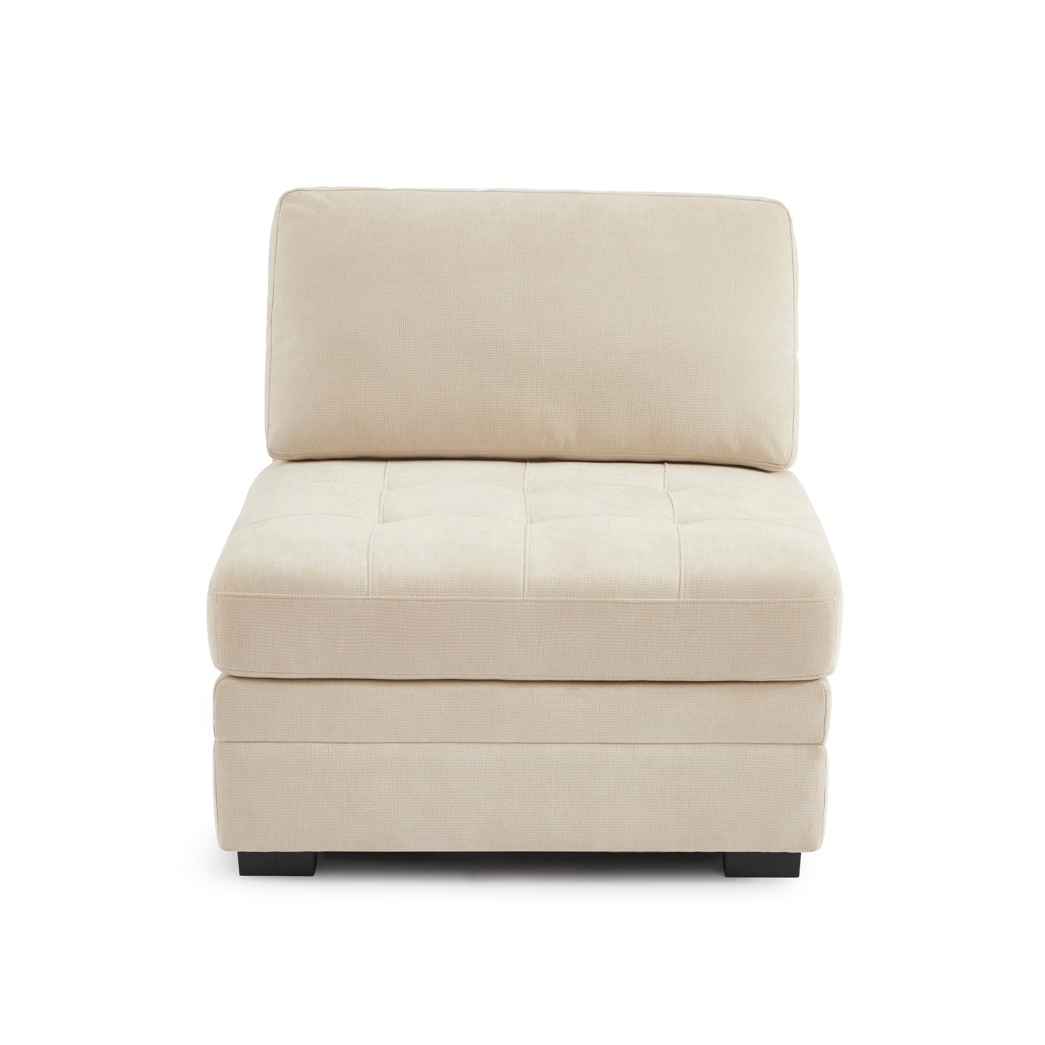 Billie - Butaca Modular 1 Plaza - Tejido Chenilla - Beige