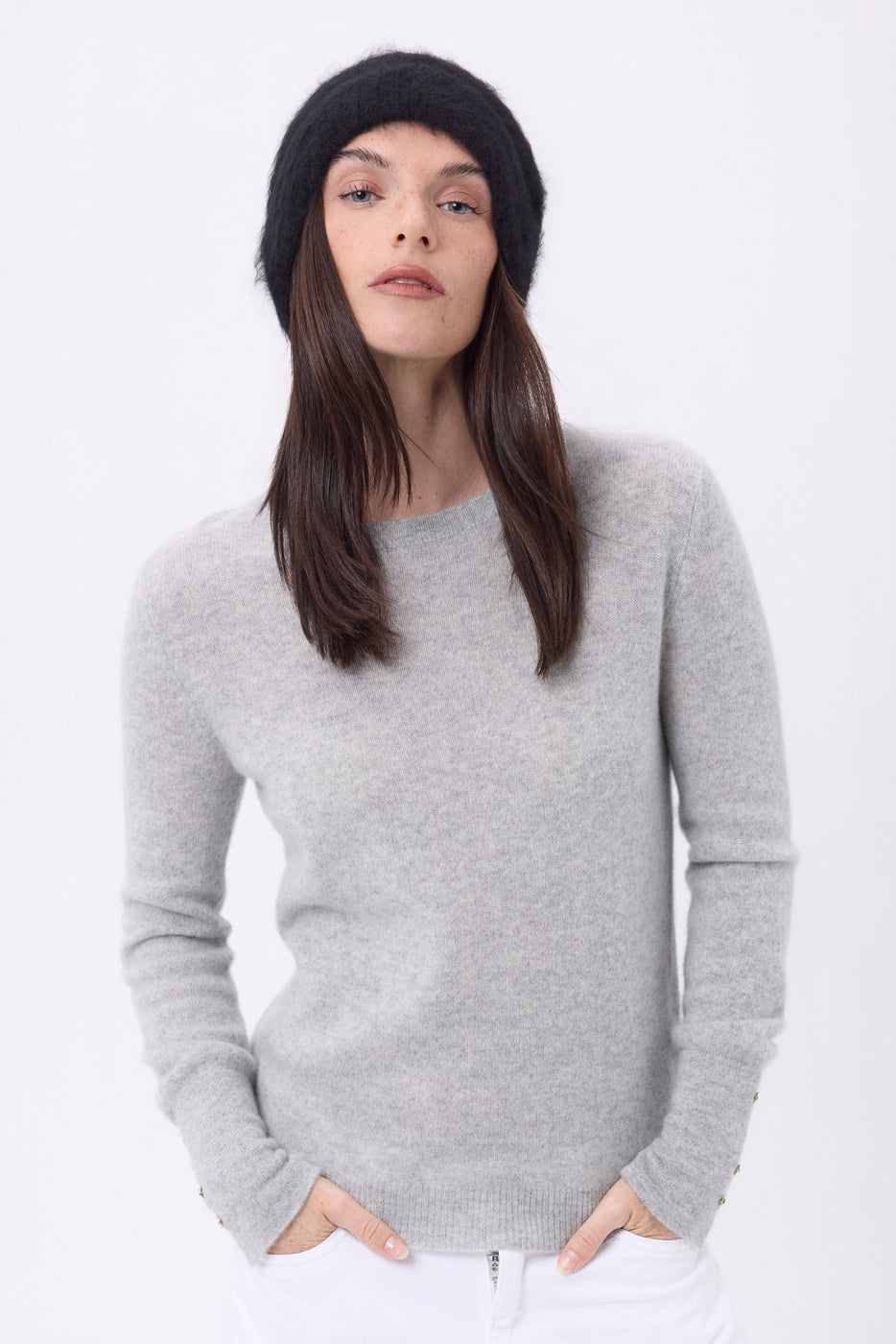 Gorro – Cachemira cepillada Bill - Negro - Unisex