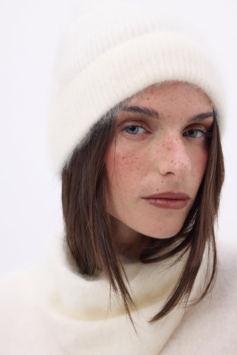 Bonnet – Cachemire Brossé Bill - Blanc - Mixte