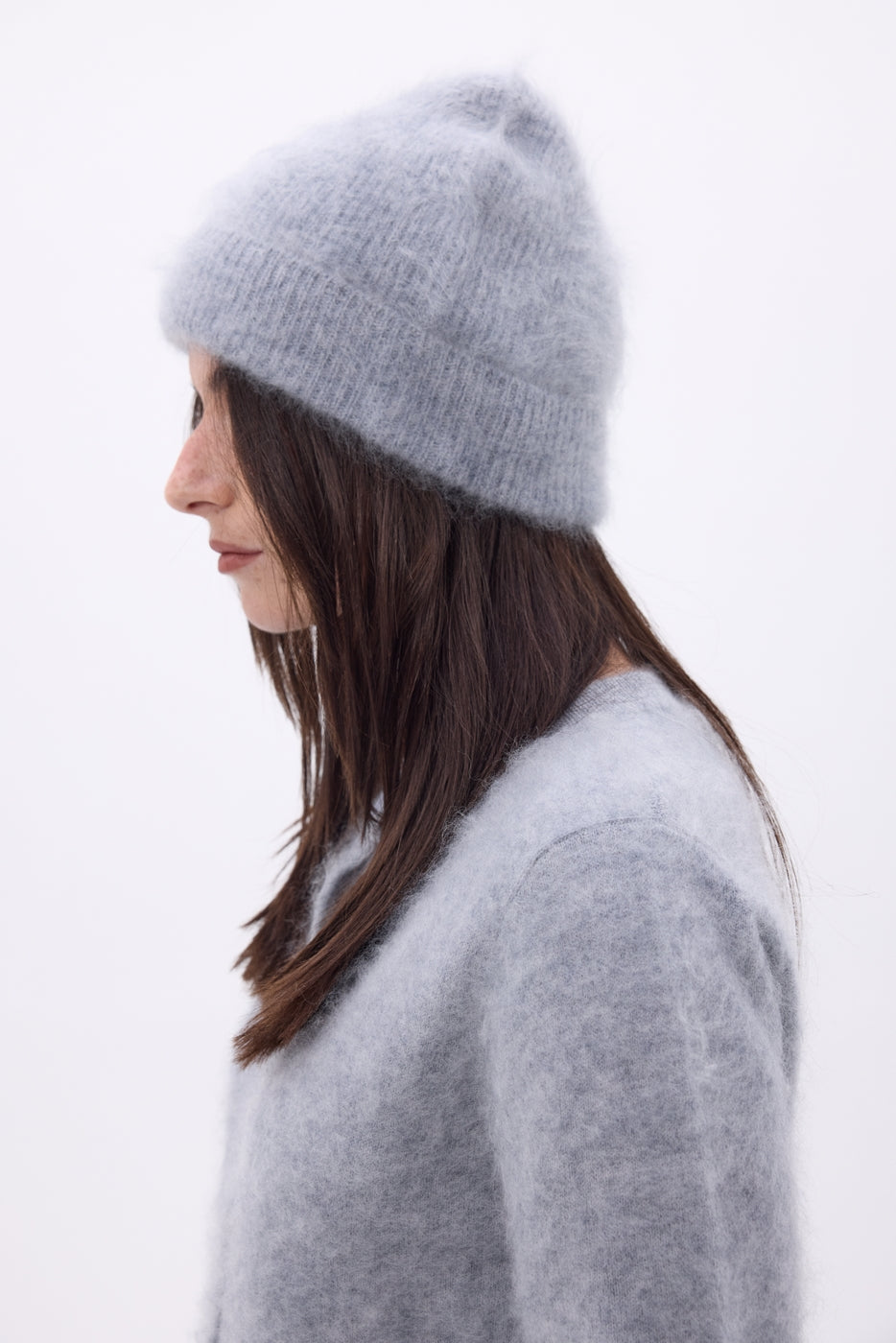 Bonnet – Cachemire Brossé Bill - Gris Clair - Mixte