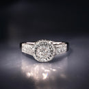 Bague "Romance Royale" D 0,50/75 - Or Blanc 375/1000