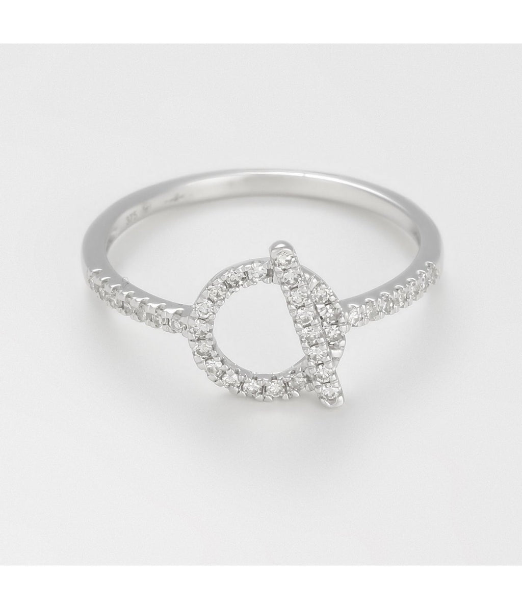 Anillo "Indira" - D0.22/36 - Oro blanco