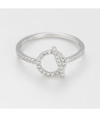 Anillo "Indira" - D0.22/36 - Oro blanco