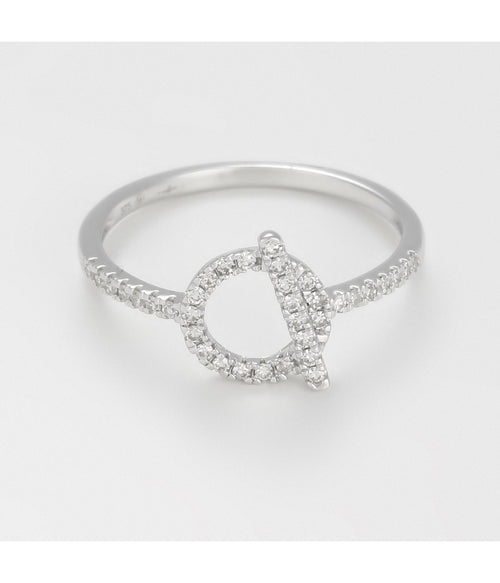Bague "Indira" - D0,22/36 - Or Blanc
