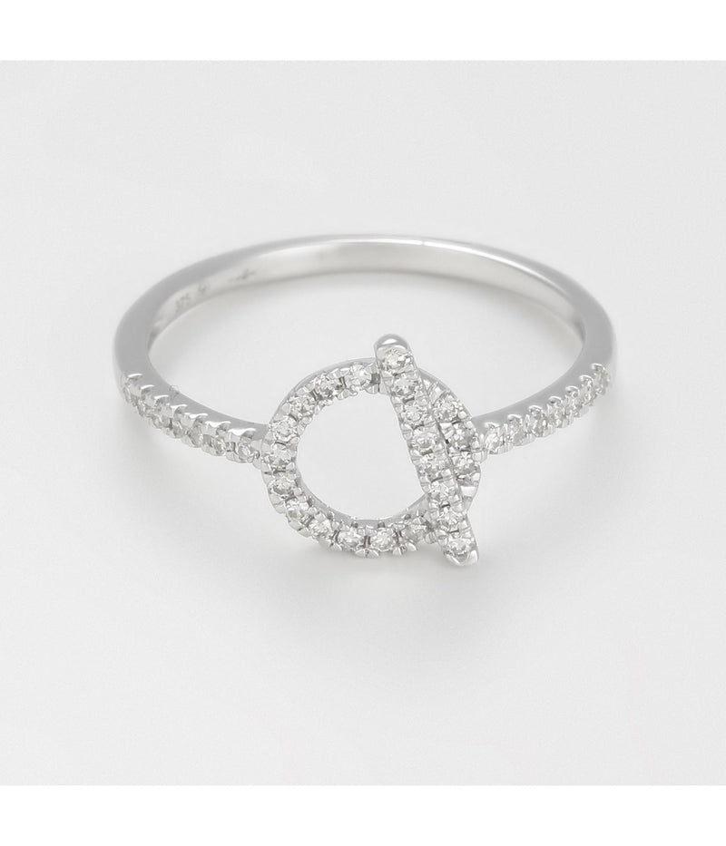 Bague "Indira" - D0,22/36 - Or Blanc