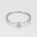 Blanc Anillo "Rinata" D 0,03Ct/7 - Oro 375/1000