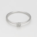 Blanc Anillo "Rinata" D 0,03Ct/7 - Oro 375/1000