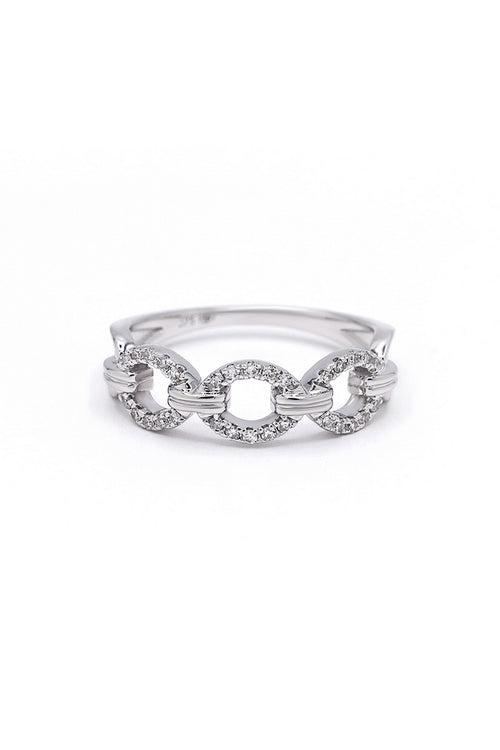 Bague D0,10/30 - Or Blanc 375/1000
