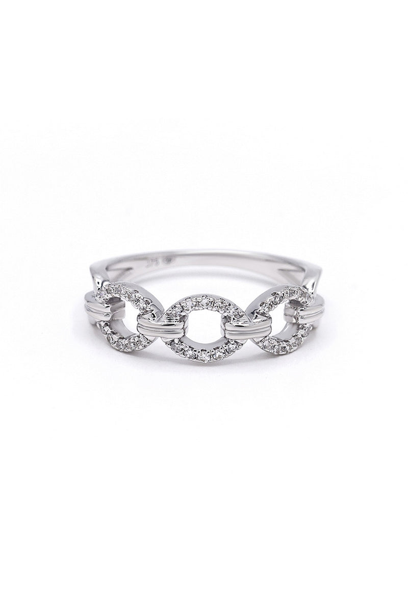 Bague D0,10/30 - Or Blanc 375/1000