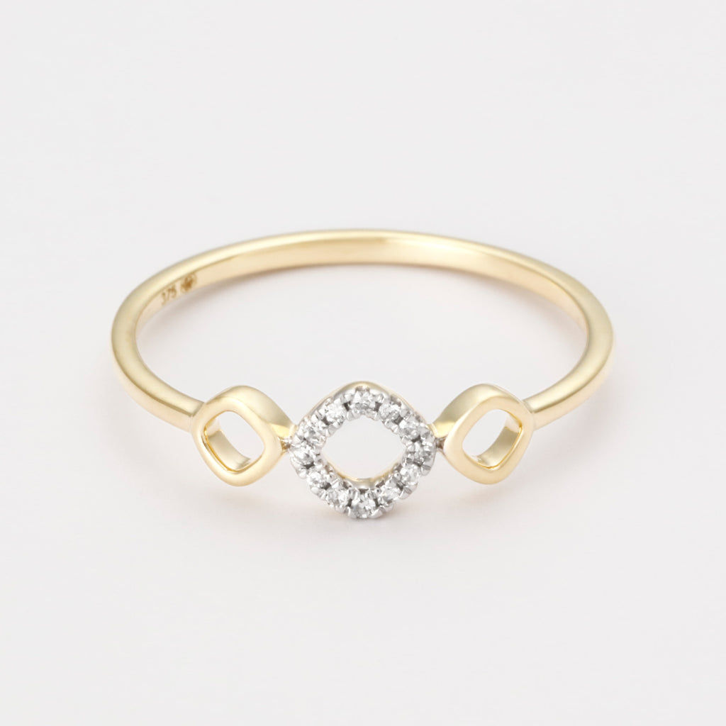 Anillo “Precious Sharing” D0.03/12 – Oro amarillo