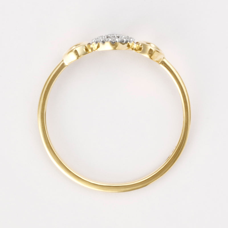 "Precious Sharing" Ring, D0.03/12 - Yellow Gold