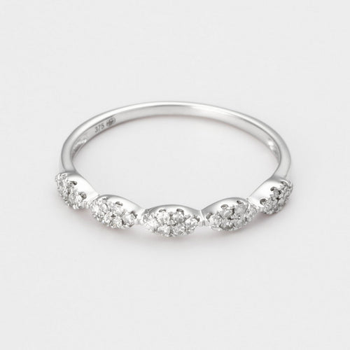 Bague "Infini Précieux" D0,15/30 - Or Blanc 375/1000